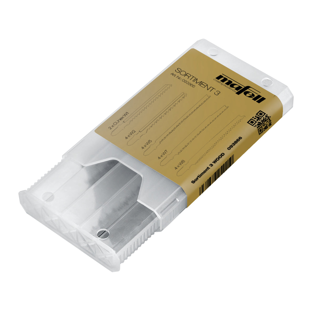 Mafell Sortiment 3, WOOD, 4 x W2, W5, W7, W8, 2x CUnex W1 - 093866